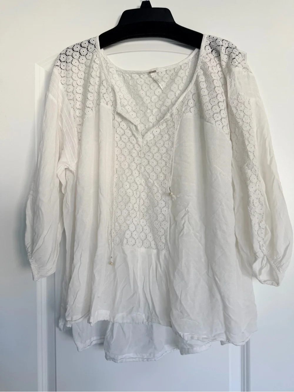 Free People - Lace Peasant Blouse - Women